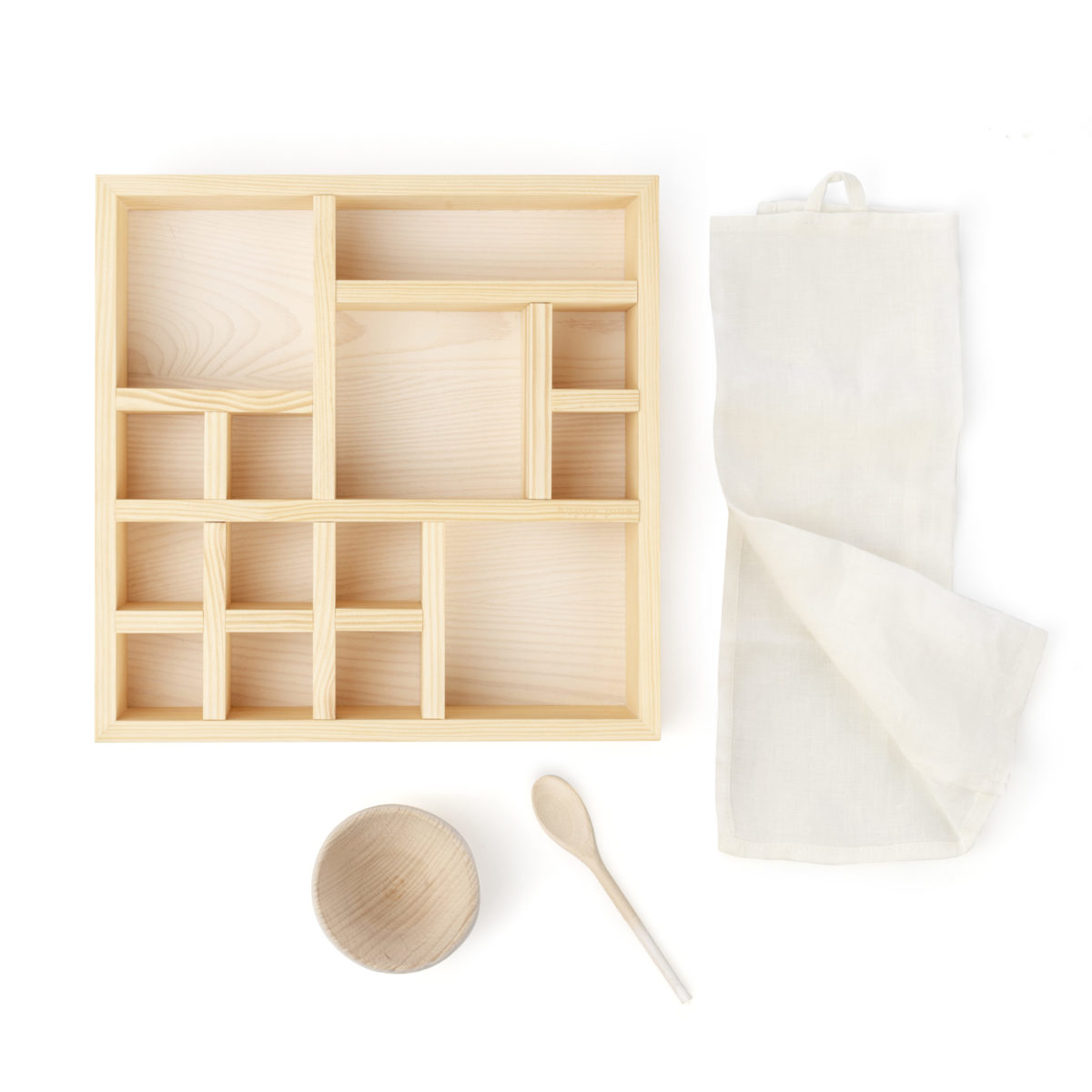 natural wooden organizer box